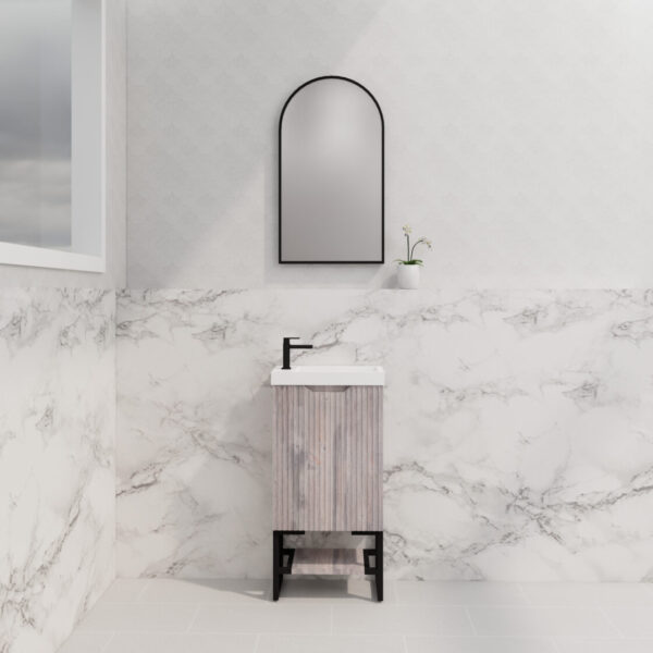 ABS Vienna Mini Wall Hung Vanity 450 (White Oak)