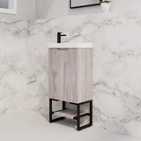 ABS Vienna Mini Wall Hung Vanity 450 (White Oak)