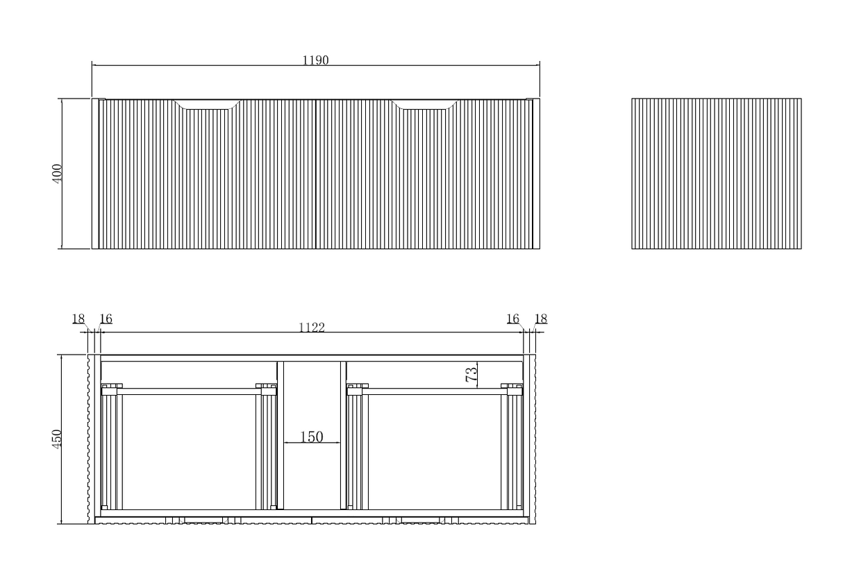 Riva VIENNA Wall Hung Vanity American Oak (All Sizes)