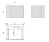 Riva VIENNA Wall Hung Vanity American Oak (All Sizes)