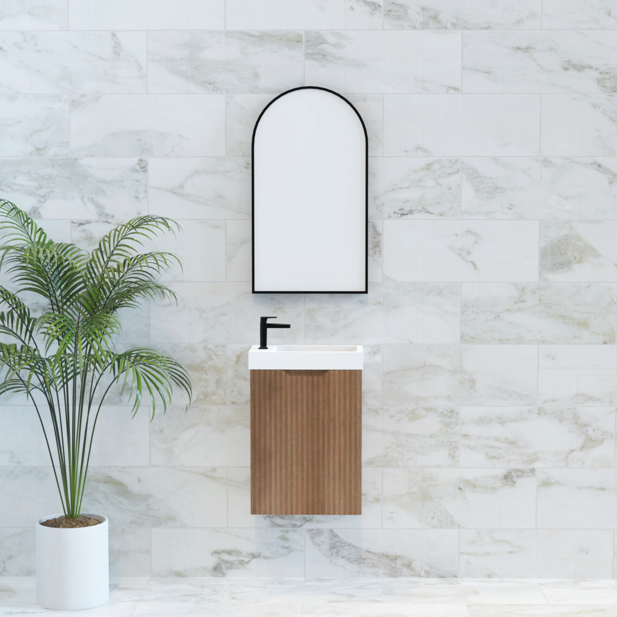 ABS Vienna Mini Wall Hung Vanity 450 (Solid Timber)
