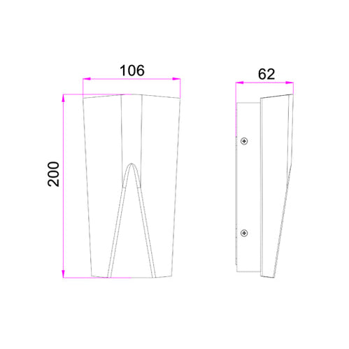 WIGTRI: Exterior LED Tri-CCT Surface Mounted Featured Up/Down Wall Lights IP65