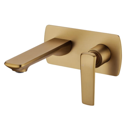 Esperia Wall Mixer With Spout - Brushed Gold