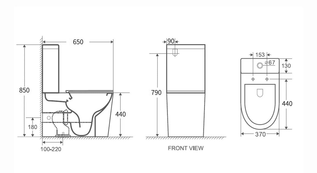 Walton Rimless Back To Wall Toilet Suite (Gloss White)