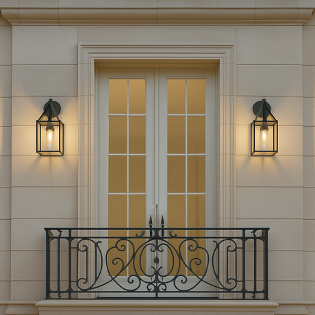 Wall Light TRECATE 96 Zinc-Plated Steel Black