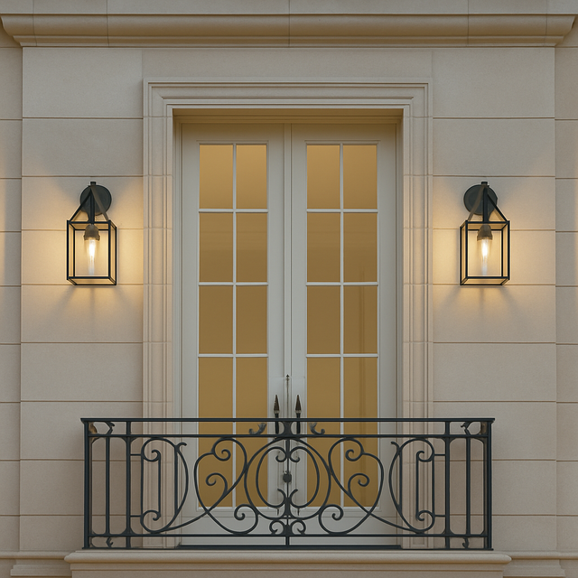 Wall Light TRECATE 96 Zinc-Plated Steel Black