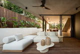 Santiago Grade Teak Outdoor Ottoman/ Corner Sofa