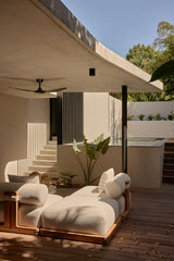 Santiago Grade Teak Outdoor Ottoman/ Corner Sofa