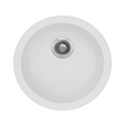White Granite Quartz Stone Single Bowl Top/Under Mount 460mm