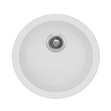 White Granite Quartz Stone Single Bowl Top/Under Mount 460mm