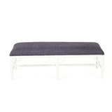 Whitley Chester Mahogany Bench Seat | Bed End – 1.2m – Navy Cushion