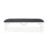 Whitley Chester Mahogany Bench Seat | Bed End – 1.2m – Navy Cushion