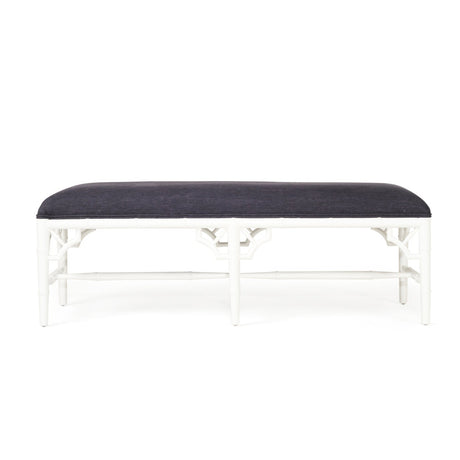 Whitley Chester Mahogany Bench Seat | Bed End – 1.2m – Navy Cushion