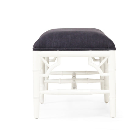 Whitley Chester Mahogany Bench Seat | Bed End – 1.2m – Navy Cushion