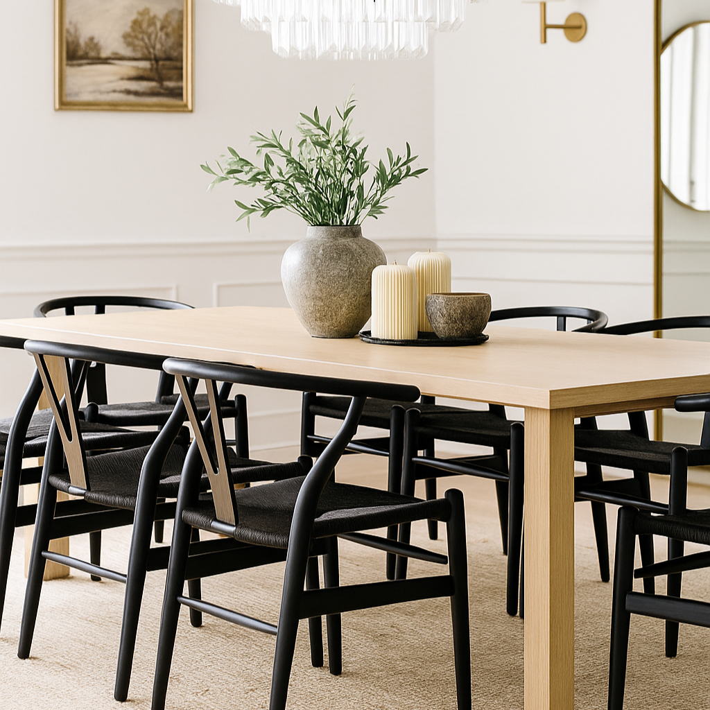 Willow Designer Revere Natural Oak Chair - Black on Black