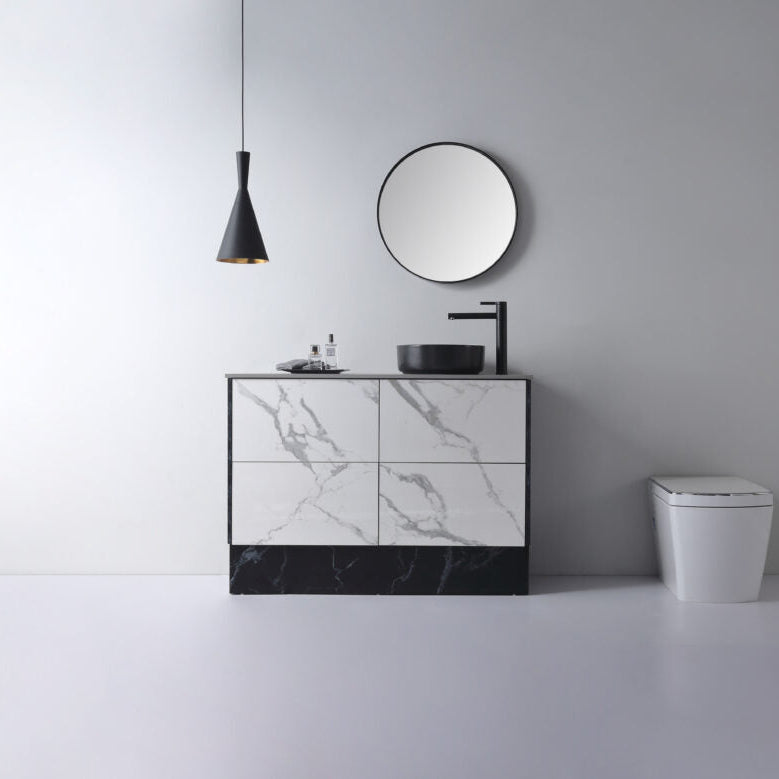 Aulic DOVE Black&White Ceramic Basin (Round: 360x360x120)