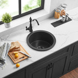 POS Camden Fireclay Undermount Kitchen Sink 470x228 (Matte Black)