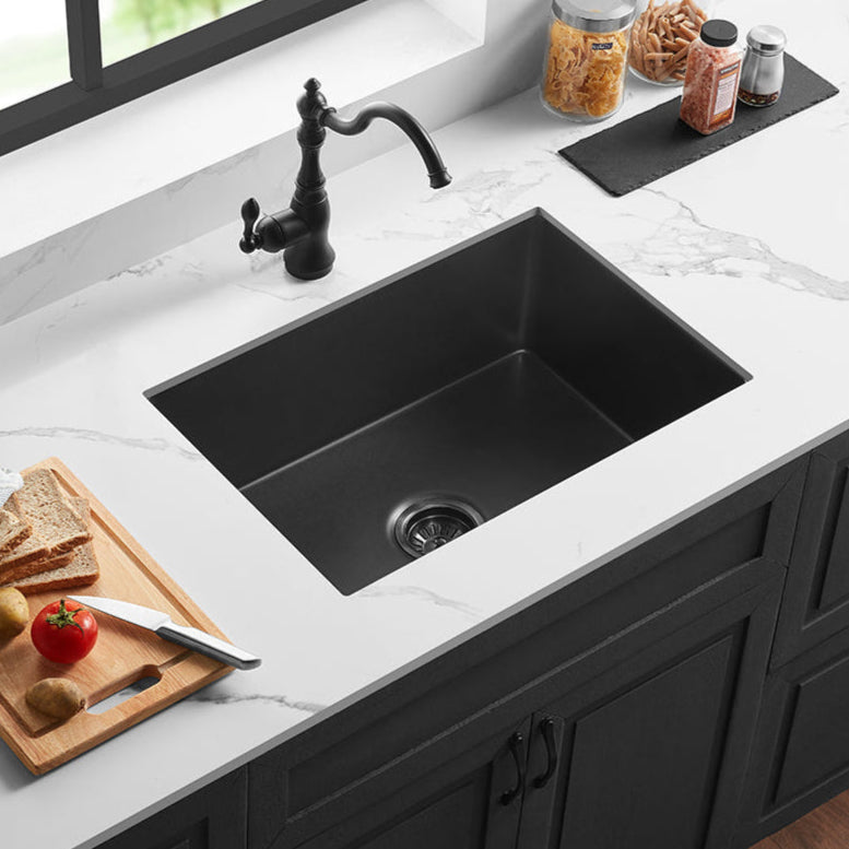 POS Camden Matte Black Fireclay Undermount Kitchen Sink 810x480x254mm