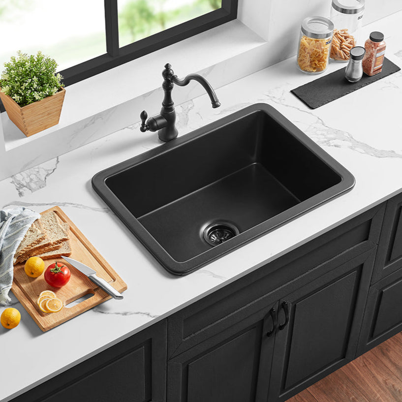 POS Camden Matte Black Fireclay Undermount Kitchen Sink 810x480x254mm