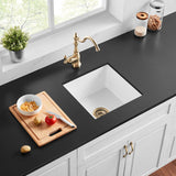 POS Camden Gloss White Fireclay Undermount Kitchen Sink 457x457x228mm