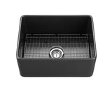 POS Chelsea Fireclay farmhouse single sink 660x451x253 (Matte Black)