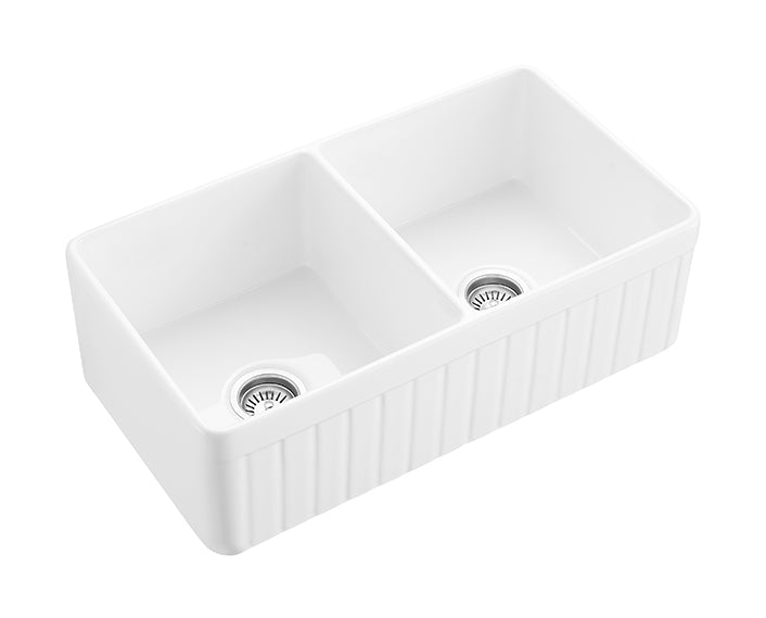 Greenwich Fireclay Kitchen Sink 838x457x255mm