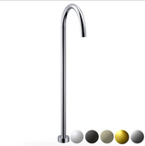 Yale Round Floor-mounted Bath Spout - Brushed Nickel