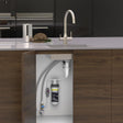 Puretec Z1 Brushed Nickel Tripla Elite 3 Way Kitchen Mixer Tap & Water Filter Package
