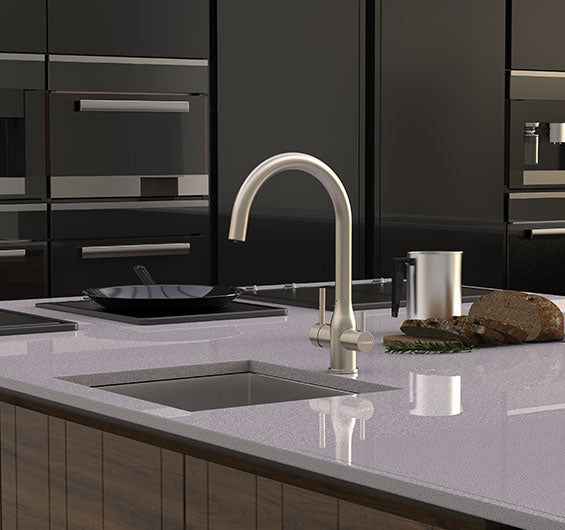 Puretec Z1 Brushed Nickel Tripla Elite 3 Way Kitchen Mixer Tap & Water Filter Package-2