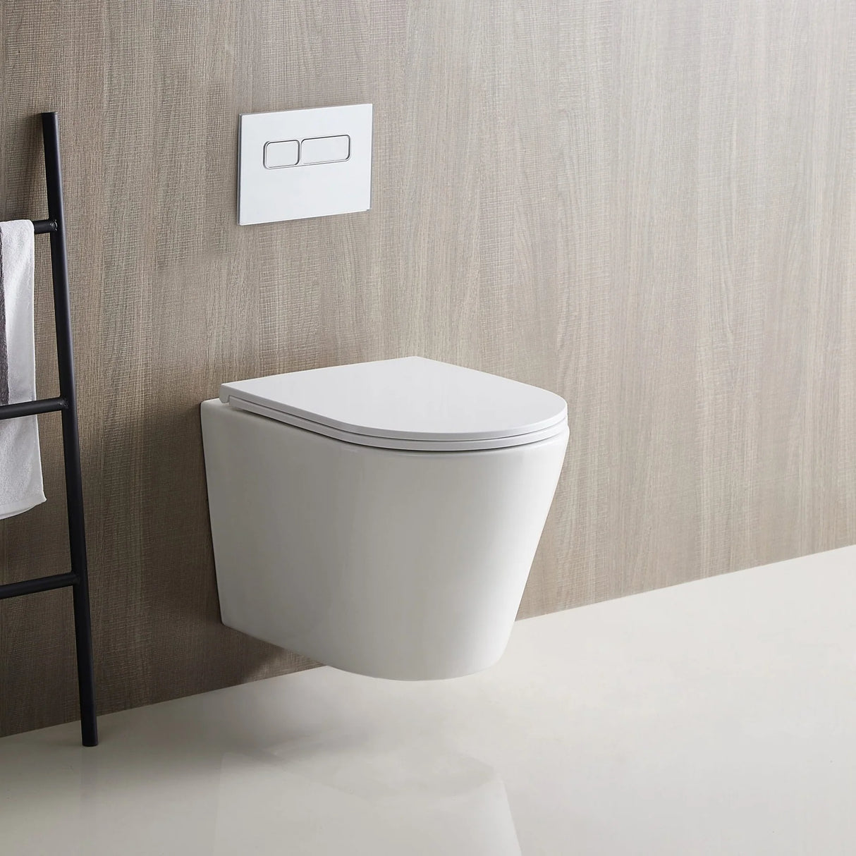 Zara Rimless Wall Hung Toilet Pan (Gloss White)