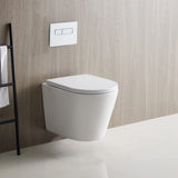 Zara Rimless Wall Hung Toilet Pan (Gloss White)