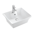 ZENTO 49S Semi-Pedestal Wall Hung Rectangular Basin (495x415x190mm)