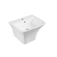 ZENTO 53S Semi-Pedestal Wall Hung Rectangular Basin (530x440x360mm)