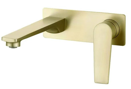 ZEVIO Wall Mixer With Spout - Brushed Gold