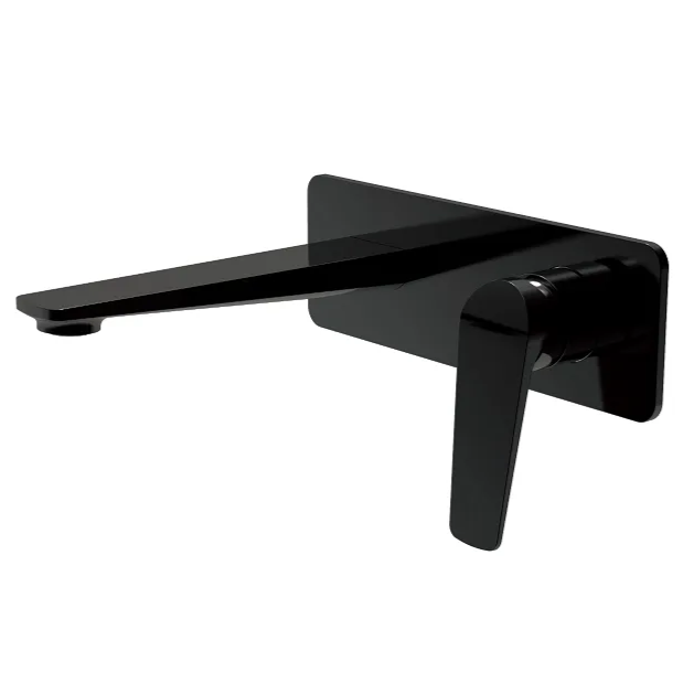 ZEVIO Wall Mixer With Spout - Matte Black