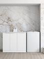 BURLEIGH White Laundry Cabinet with Stone Top 1060x600x900mm