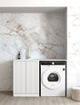 BURLEIGH White Laundry Cabinet with Stone Top Set 1300x600x900mm