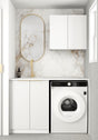 BURLEIGH White Laundry Cabinet with Stone Top Set 1305x600x2100mm (Style A)