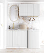 BURLEIGH White Laundry Cabinet with Stone Top Set 1715x600x2100mm (Style A)