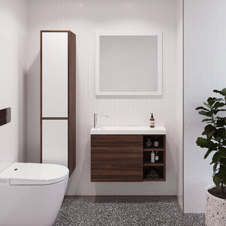 Timberline EADIE Space Saving Single Bowl Wall Hung Vanity (800mm)