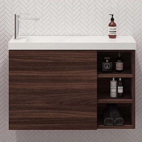 Timberline EADIE Space Saving Single Bowl Wall Hung Vanity (800mm)