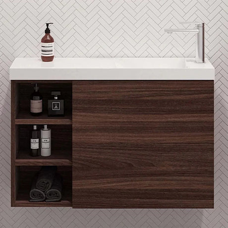 Timberline EADIE Space Saving Single Bowl Wall Hung Vanity (800mm)