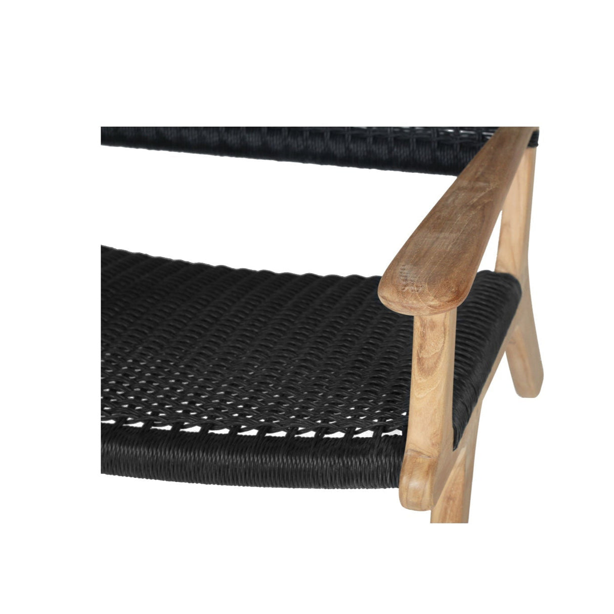 Zane Accent Arm Chair – Black (Close Weave) - 0.72m