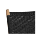 Zane Accent Arm Chair – Black (Close Weave) - 0.72m