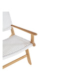 Zane Accent Arm Teak Chair – Whitley (Close Weave) - 0.72m
