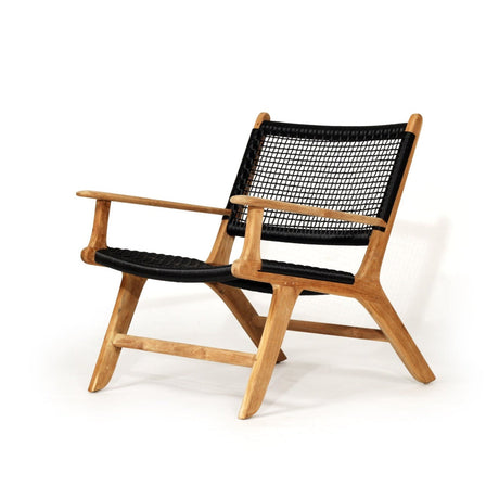 Zane Accent Teak Arm Chair – Black