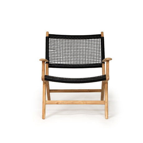 Zane Accent Teak Arm Chair – Black