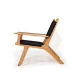 Zane Accent Teak Arm Chair – Black