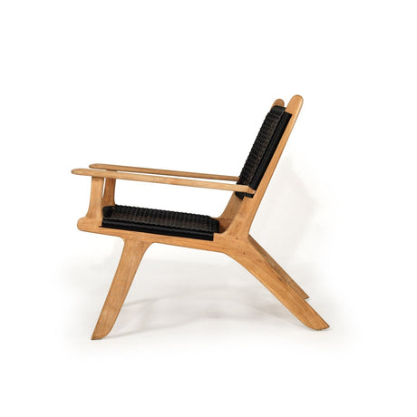 Zane Accent Teak Arm Chair – Black