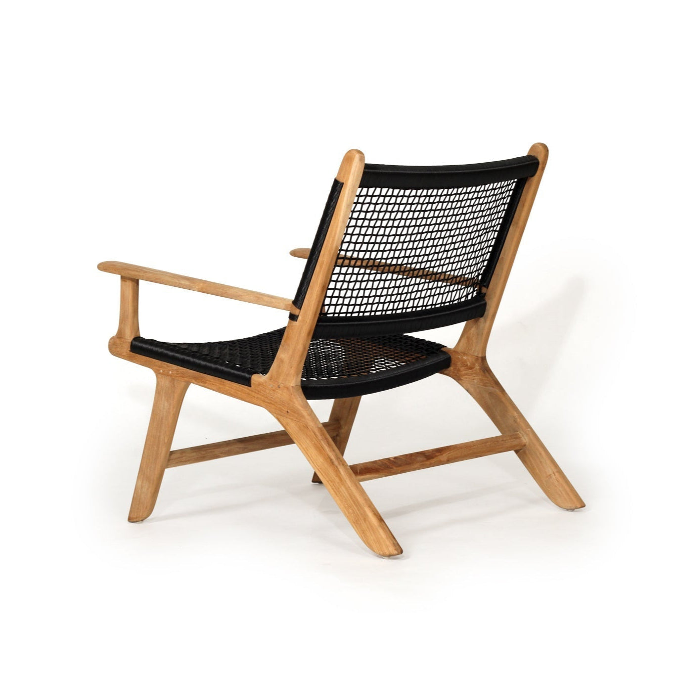 Zane Accent Teak Arm Chair – Black